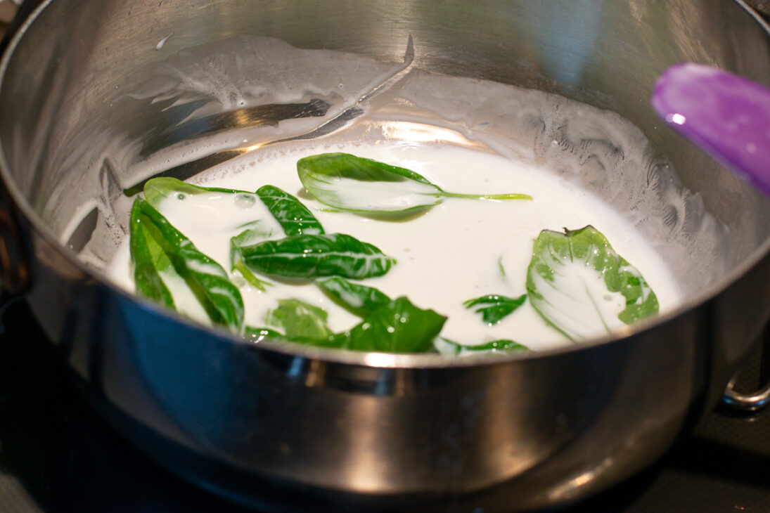 basil-infused-white-chocolate-simmering-in-pot